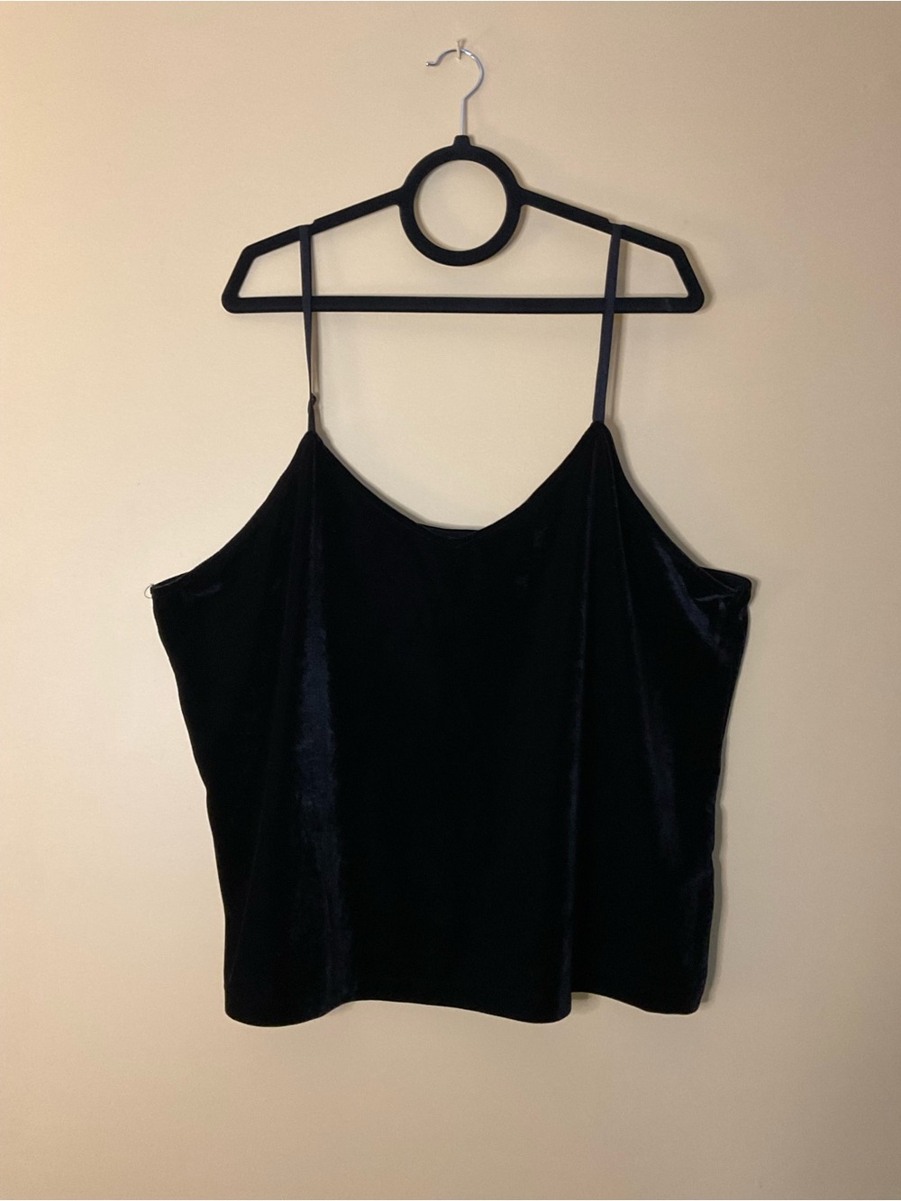 Classic Black Velvet Spaghetti-Strap Cami